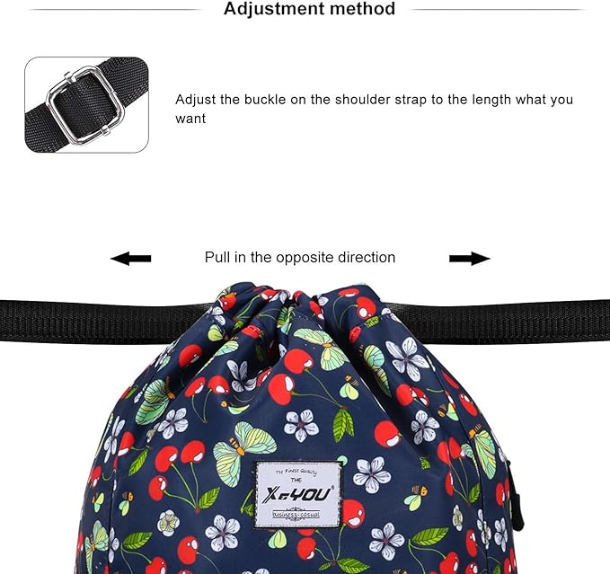 XEYOU Drawstring Sports Backpack Lightweight Gym Yoga Sackpack Shoulder Rucksack Casual Outdoor Daypack for Women and Men
