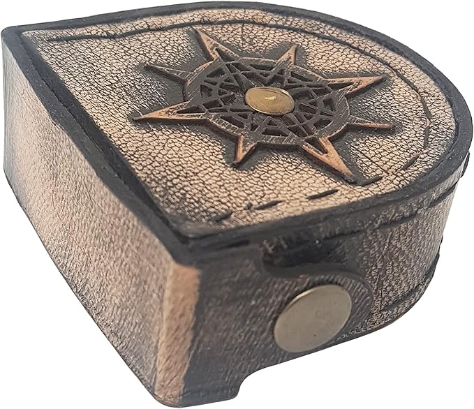 Brass Compass Engraved with Thoreau's Go Confidently Quote and Stamped Leather Case, Boys Gifts