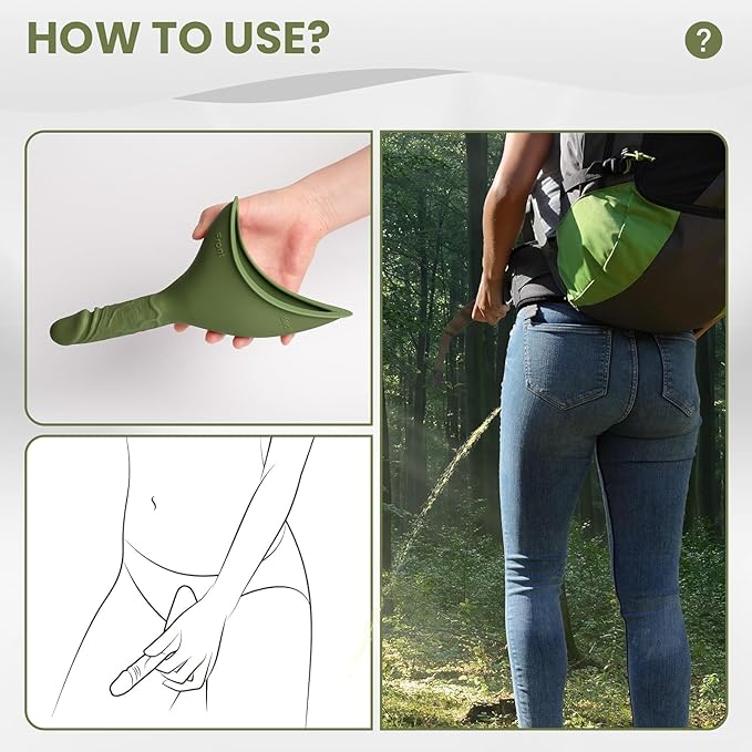 Female Urinal Pee Cloth Set, Portable Female Urination Device, Pee Funnel for Female