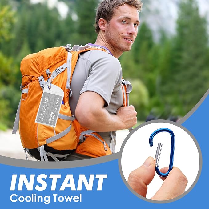 4 Pack Cooling Towels (47"x12") for Neck and Face, Ice Towel for Hot Weather, Soft Breathable Chilly Gym Towels, Microfiber Towel for Work Out, Yoga, Running, Camping & More Activities