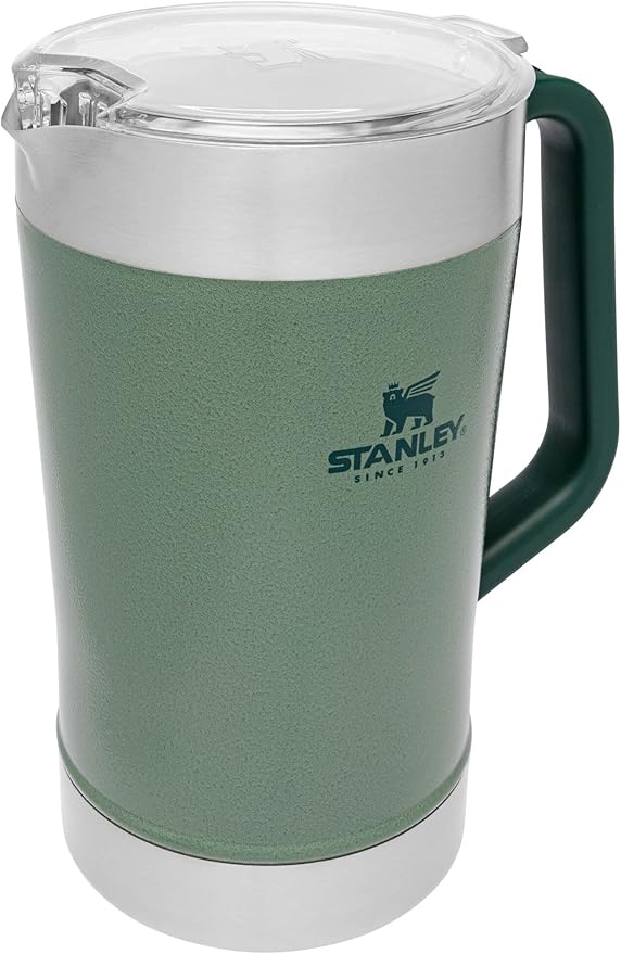 Stanley Stay-Chill Pitcher 64 oz | Cold Water, Beer, and Drink Pitcher with Lid | Large Capacity Durable Beverage Container with Handle | Insulated Stainless Steel | BPA-Free