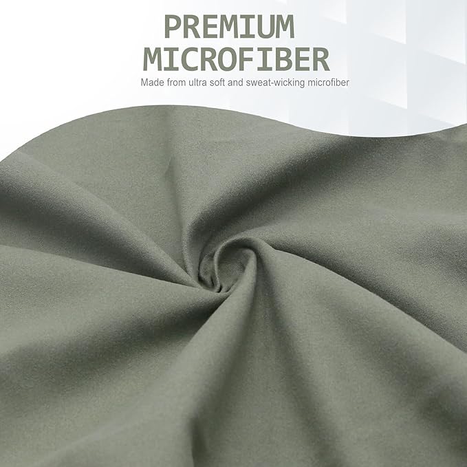 Eunzel Quick Dry Camping Towel, Microfiber Travel Towel Super Absorbent Fast Drying Towel for Camping, Beach, Gym, Backpacking, Yoga & Swimming(24" x 48", Army Green)