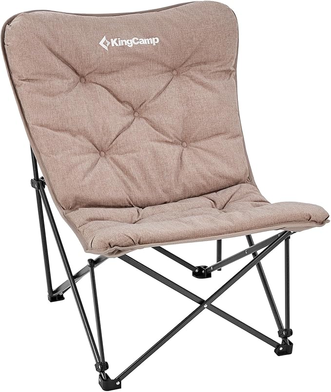KingCamp Butterfly Chair, Oversized Thick Padded Comfy Camping Chairs Portable Folding Chair 400lbs Heavy Duty Seat with High Backrest & Carry Bag for Outdoor Indoor Patio Lawn Home Living Bed Room