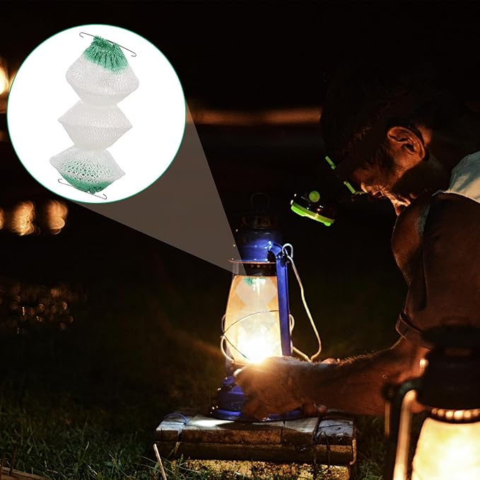 Thinp 6 Pcs Lantern Mantles,3-Layer Propane Lantern Mantles Insta-Clip 2#95 Mantles Gas Lantern Mantles with 2 Install Clip Accordion Shape Mantles for Gas Lantern