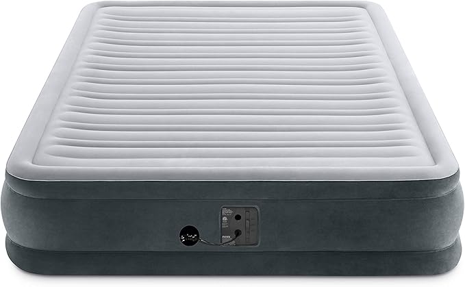 Intex Comfort Dura-Beam Airbed Internal Electric Pump Bed Height Elevated (2020 Model)