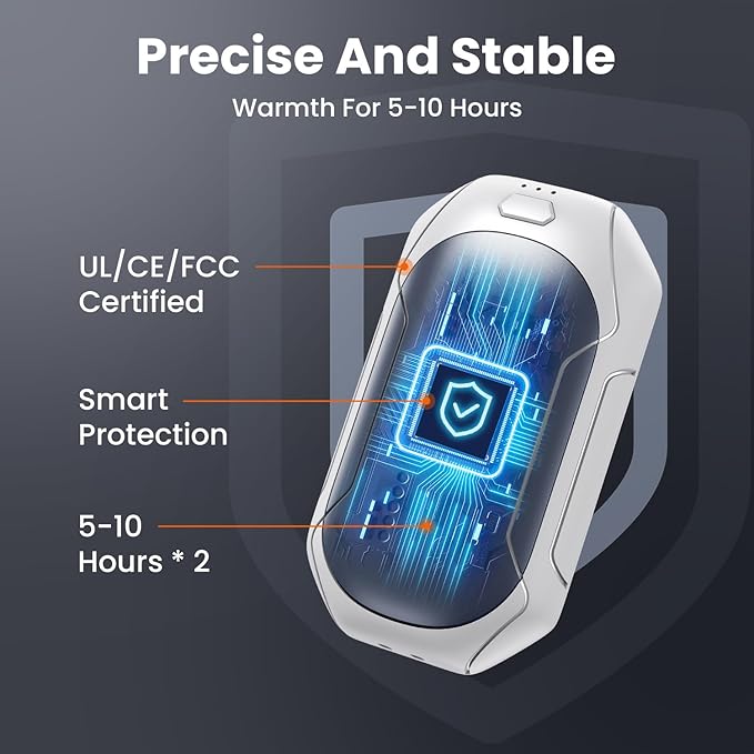 Rechargeable Hand Warmers 2 Pack, Electric Hand Warmer Reusable, 2 in 1 Pocket Portable Hand Warmer Outdoor/Indoor/Hunting/Camping/Working USB Hand Warmers for Men Women Kids