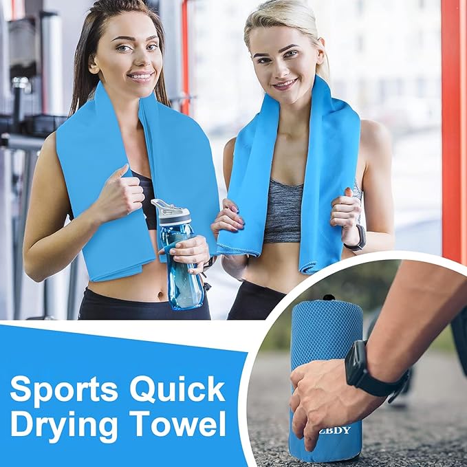 Microfiber Travel Sports Towel and Quick Dry Towel,Super Absorbent & Lightweight for Camping Gym Beach Bath Yoga Swimming Backpacking