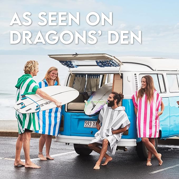 Dock & Bay Adult Poncho - Hooded Towel with Deep Pockets, Changing Robe - Quick Dry - Compact, Lightweight - Includes Bag