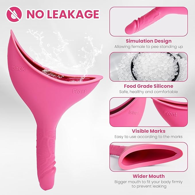 Female Urinal Pee Cloth Set, Portable Female Urination Device, Pee Funnel for Female