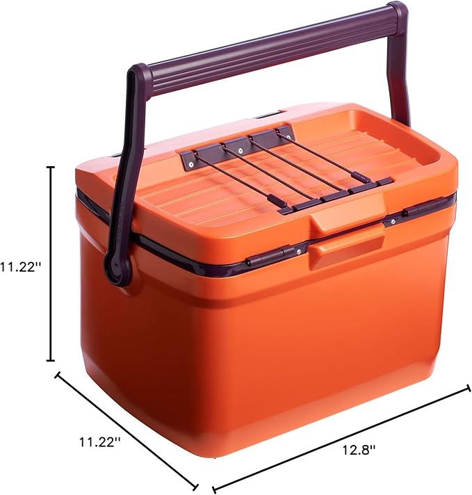 Stanley Adventure Outdoor Cooler 16 qt | Heavy Duty Outdoor Camping Cooler with Easy Carry Top Handle | 36 Hour Cooling Ice Chest for 21 Cans| BPA-Free | Tigerlily Plum