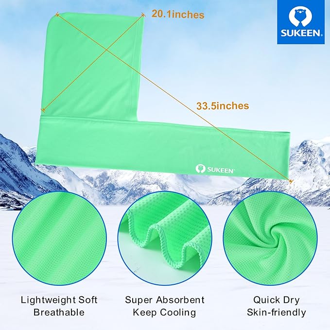 Cooling Hoodie Towel - Stay Cool & Comfortable - Versatile Neck Wrap Scarf & Head Towel - Soft & Lightweight Hoodie Towel - Perfect for Sports & Outdoor Activities