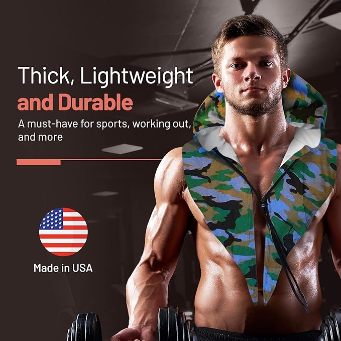 Green Camoflage, Fashion Hoodie with Internal Pockets