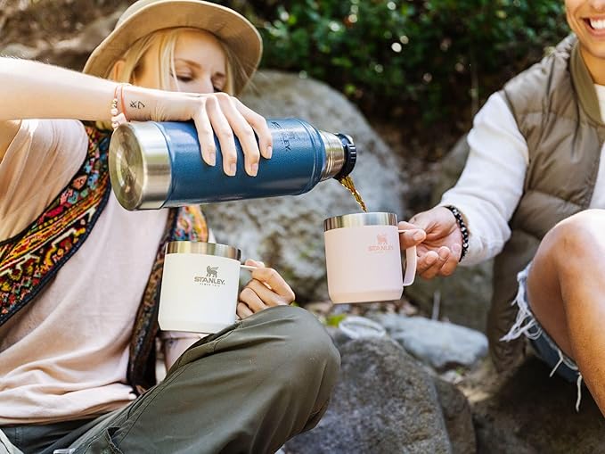 Stanley Classic Legendary Vacuum Bottle 1.0 qt | Wide Mouth with Leakproof Cup Lid | Keep Drinks Hot or Cold | Packable for Travel | Insulated Stainless Steel Thermos | BPA-Free | Hammertone Lake