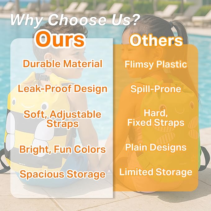 Kids Beach Bag Dry Bag Water Proof Resistent Travel Backpack Sacks for swimming Waterproof Backpack (Bee, 5L)