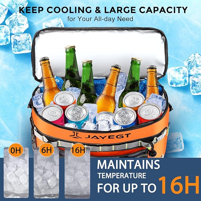 Kayak Cooler Behind Seat - Waterproof Cooler Bag Compatible with Lawn-Chair Seat Kayak,Kayak Accessories Camping Cooler, Portable Ice Chest for Fishing, Beach,Picnic, Trips