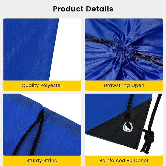 Vorspack Drawstring Backpack 100 Pieces for Party Gym Sport Trip