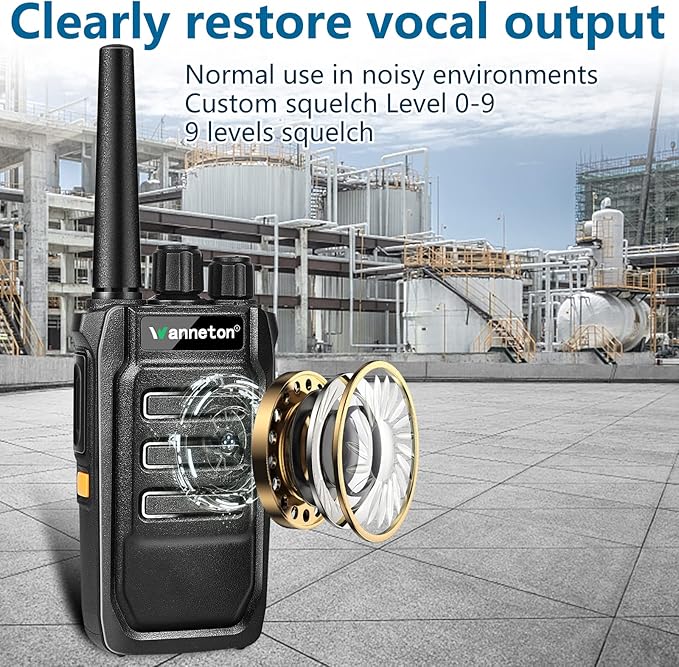 walkie talkies for Adults Long Range,One-Key decoding Copy Frequency,walkie Talkie Compatible with Most Portable Handle Two Way radios 205 Privacy Codes, VOX, Scan, programmable(4 Pack)