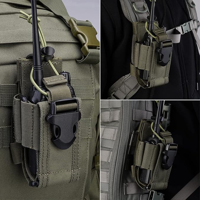 VIPERADE Radio Holster, MOLLE Radio Pouch for Vest, Universal Walkie Talkie Holster Radio Holder for Duty Belt, Police Radio Holder Tactical Radio Pouch for Baofeng, Motorola