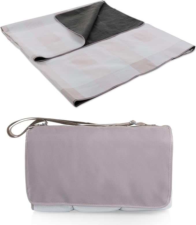 PICNIC TIME Blanket Tote XL Outdoor Picnic Blanket, Beach Blanket, Camping Blanket, (Pastel Plaid)