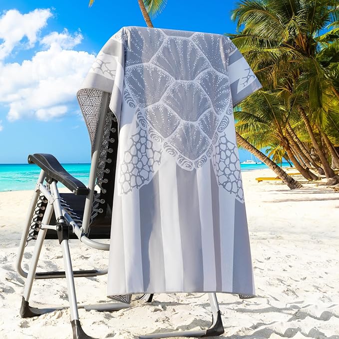 Genovega Microfiber Oversized Beach Towel Lightweight Thin Sandproof Compact Towels Women