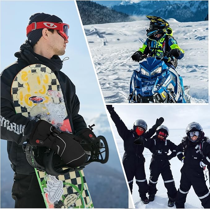 SAVIOR HEAT Heated Gloves for Women Men Rechargeable Electric Heated Ski Gloves with Touchscreen for Cold Weather