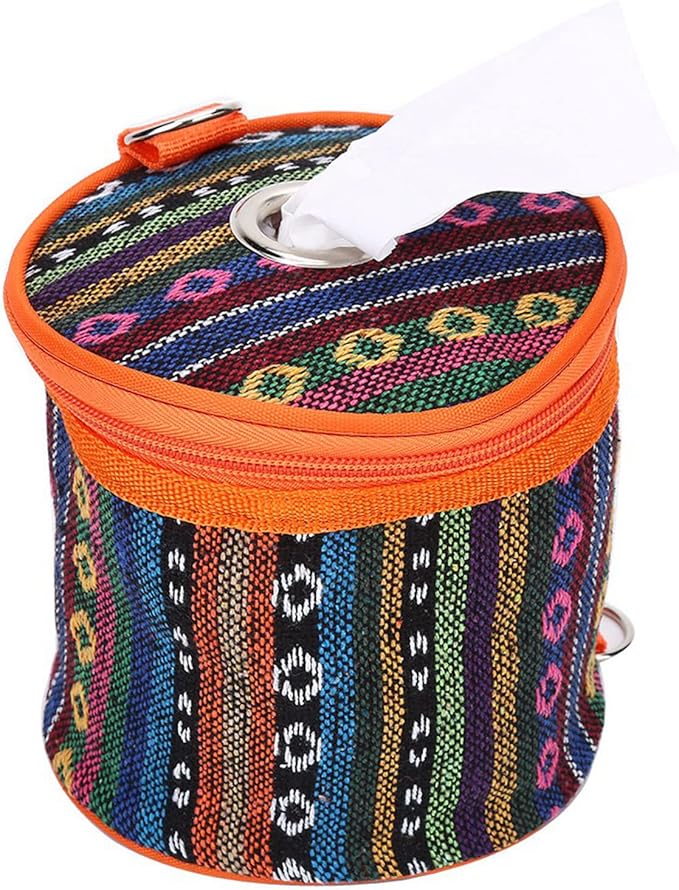 Uxsiya Outdoor Tissue Case Camping Hiking Wipes Box Foldable Roll Paper Storage Bag for Camping Tent