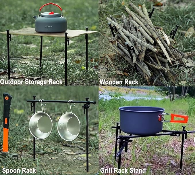 8 Pack Tent Stakes Heavy Duty Camping Stakes Steel Tent Pegs for Outdoor, Backpacking, Trip Hiking, Gardening, Unbreakable and Inflexible (Black, 12 inch Stakes)