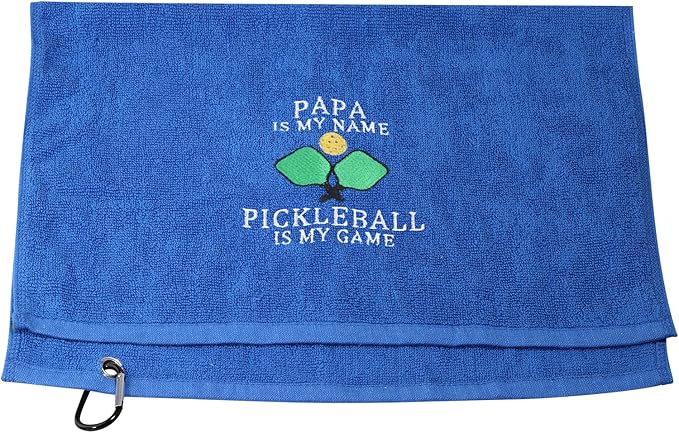 Pickleball Lover Towel Papa Is My Name Pickleball Is My Game Towel Papa’s Pickleball Gift (PAPA IS MY NAME T)