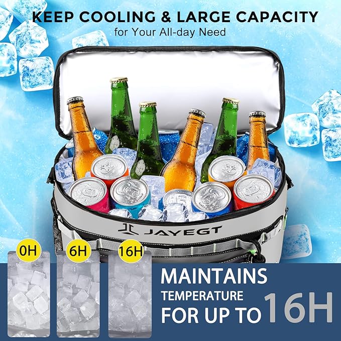Kayak Cooler Behind Seat - Waterproof Cooler Bag Compatible with Lawn-Chair Seat Kayak,Kayak Accessories Camping Cooler, Portable Ice Chest for Fishing, Beach,Picnic, Trips