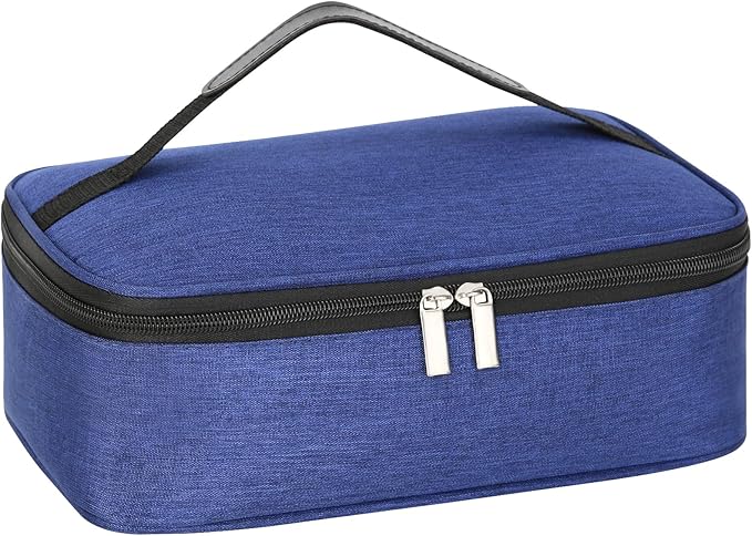 NATURAL STYLE Small Lunch Bag, Mini Portable Thermal Insulated Cooler Bag Lunch Box (Blue)