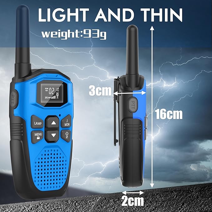 Walkie Talkies, NXGKET Walkie Talkies 4 Pack Long Range for Adults Rechargeable Two-Way Radios with 22 FRS Channel Radios, Li-ion Battery, Waterproof, Flashlight, VOX for Camping Hiking Cruise Trip