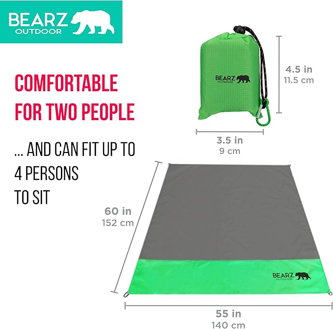 Pocket Blanket - Waterproof Picnic Blanket, Compact Travel Blanket, Picnic Blankets Waterproof Foldable Lightweight for Beach, Hiking, Festival Accessories
