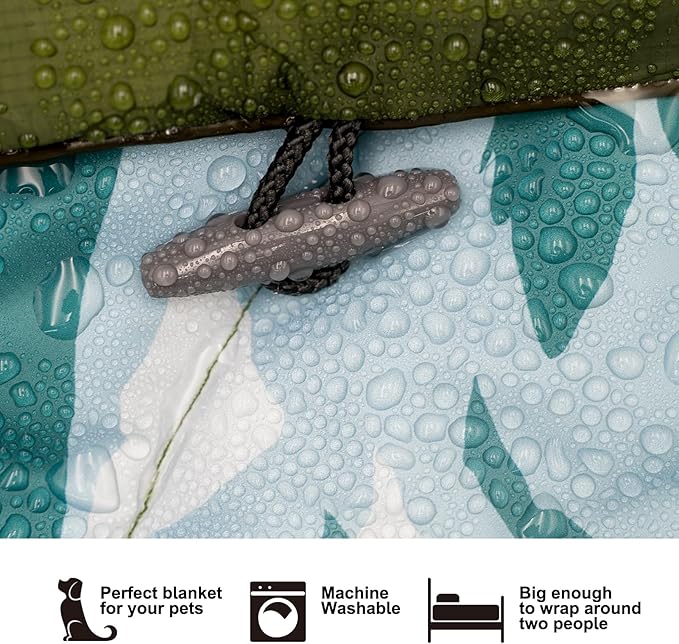Outdoor Puffy Camping Blanket, Lightweight Windproof Warm Stadium Blanket, Packable Travel Camping Quilt for Cold Weather, Hiking, Backpacking, Sleeping, Hammock, Adventure 78"x 56"