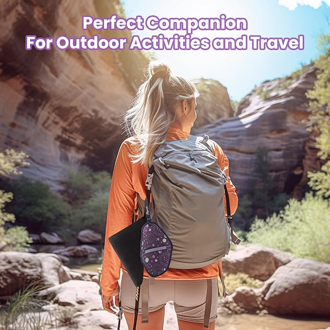 Rquite Female Urinal Pee Cloth Set, Portable Female Urination Device, Reusable Pee Funnel & Rag with Discreet Carry Bag, Silicone Urine Cup for Women Camping Gear Hiking Accessories