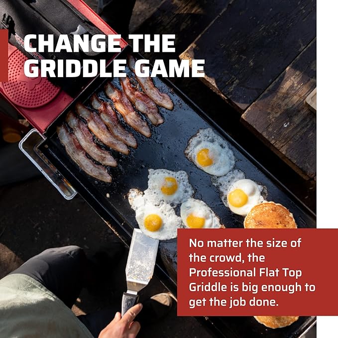 Camp Chef 2-Burner Griddle - Professional Flat Top Griddle for Camp Chef Cooking Systems - Outdoor Cooking Equipment - Fits 14" Cooking Systems
