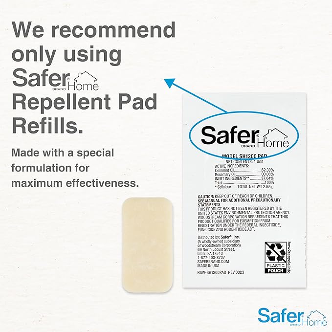 Safer Brand Safer Home SH1200 Outdoor Mosquito Repellent-Uses Natural Essential Oils, 1 Count (Pack of 1), Blue
