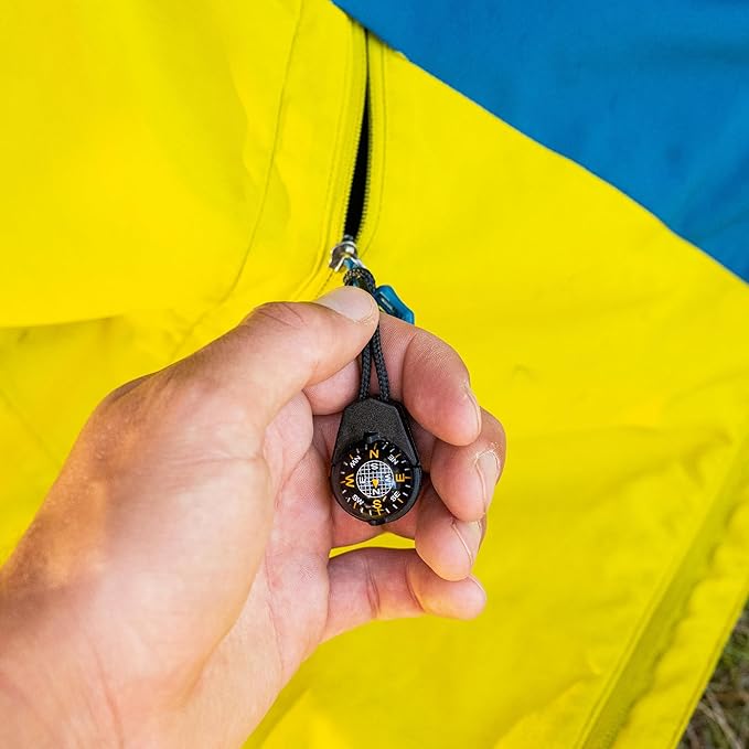 Sun Company ZiprComp - Micro Ball Compass with Lanyard | Zipper Pull Compass for Jacket, Parka, or Pack