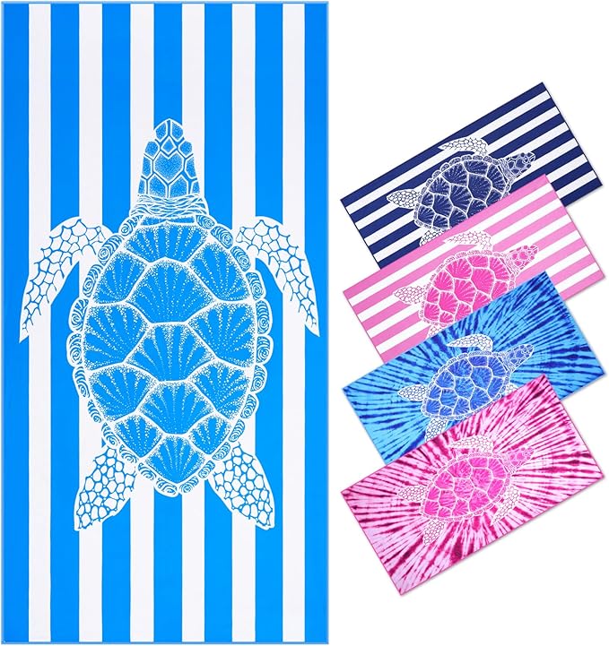 Genovega Microfiber Oversized Beach Towel Lightweight Thin Sandproof Compact Towels Women
