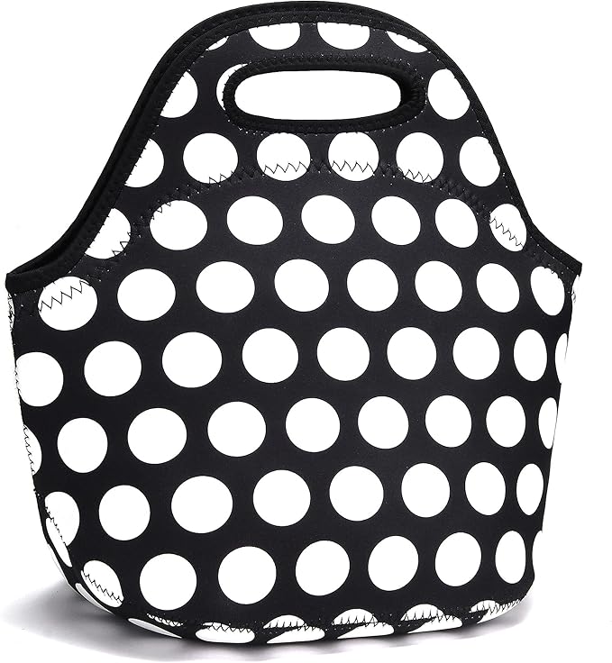 Neoprene Lunch Bags Thermal Insulated Lunch Tote Bag Reusable Washable Neoprene Picnic Bag for Women Men