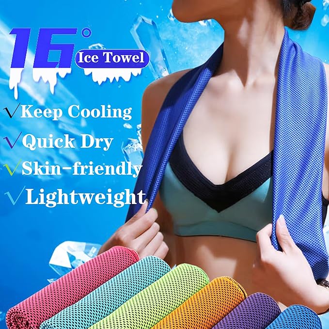 Cooling Towel Workout, Ice Towel for Gym, Fitness, Golf, Yoga, Camping, Hiking, Bowling, Travel, Outdoor Sports Towel