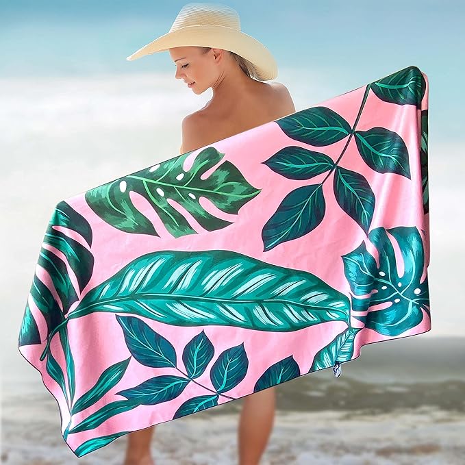 Elite Trend Microfiber Beach Towel - Extra Large 78x35 Inch Sand Free Quick Dry Towel for Travel, Swimming, Pool, Yoga, Hiking, Camping – Lightweight Fast Drying Microfiber Towel Compact for Adults