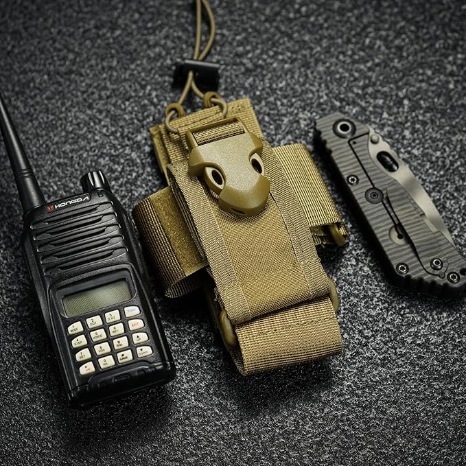 VIPERADE Radio Holster, MOLLE Radio Pouch for Vest, Universal Walkie Talkie Holster Radio Holder for Duty Belt, Police Radio Holder Tactical Radio Pouch for Baofeng, Motorola