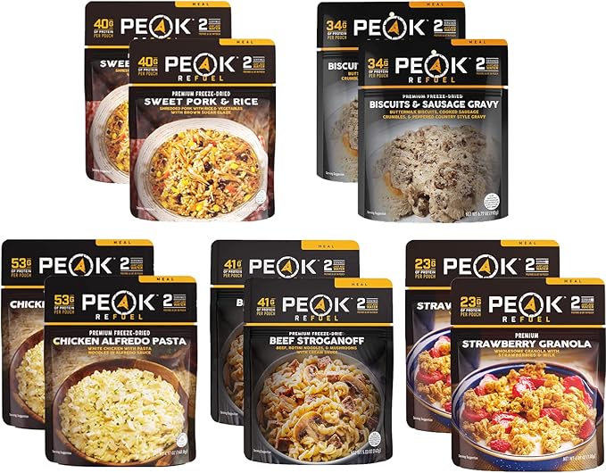 Peak Refuel Beef Stroganoff | Freeze Dried Backpacking and Camping Food | Amazing Taste | High Protein | Real Meat | Quick Prep Meals