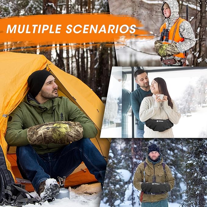 SAVIOR HEAT Heated Hand Muff, 5V USB Hand Warmer Pouch for Winter Outdoor Hunting Camping Golf Photography