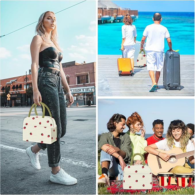Lunch Bag Lunch Box for Women Men Reusable Insulated Lunch Tote Bag, Handbags Case High Capacity for Travel Work Picnic