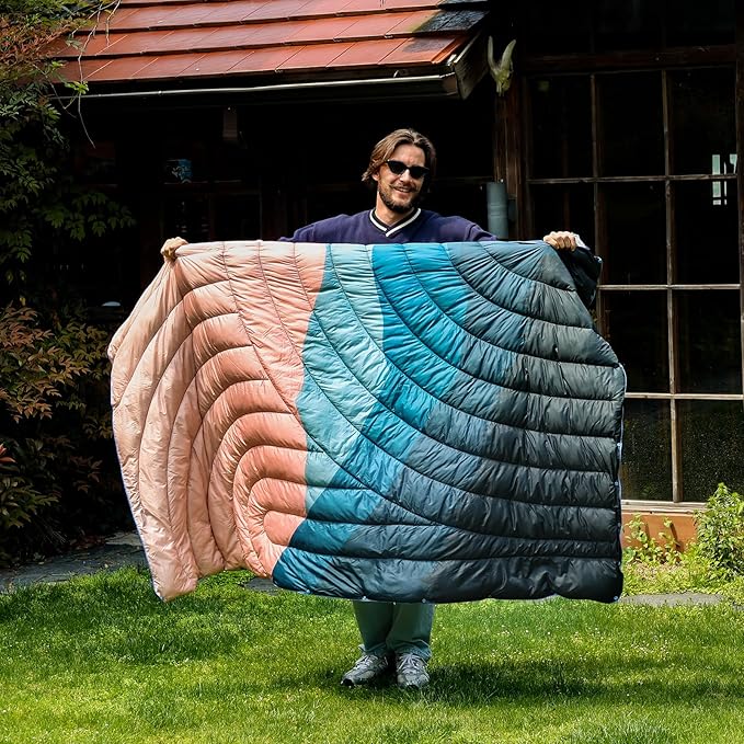 Camping Blanket,Lightweight Down Alternative Puffy Printed Camping Blanket Packable Outdoor Blanket for Camping,Traveling, Stadium, Hiking, Picnics