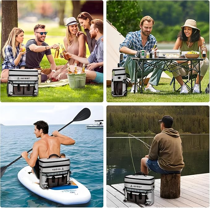 Kayak Cooler Behind Seat - Waterproof Cooler Bag Compatible with Lawn-Chair Seat Kayak,Kayak Accessories Camping Cooler, Portable Ice Chest for Fishing, Beach,Picnic, Trips
