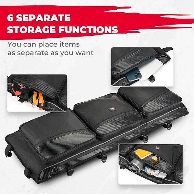 KEMIMOTO UTV Roof Bag 1680D 4.2 Gal Storage Compatible with CFMOTO ZForce 950 HO/HOEX 2022-2024 / ZForce 950 Sport 2020-2022 G1, Large-Capiticy Water-Resistant Overhead Roof Storage Bag