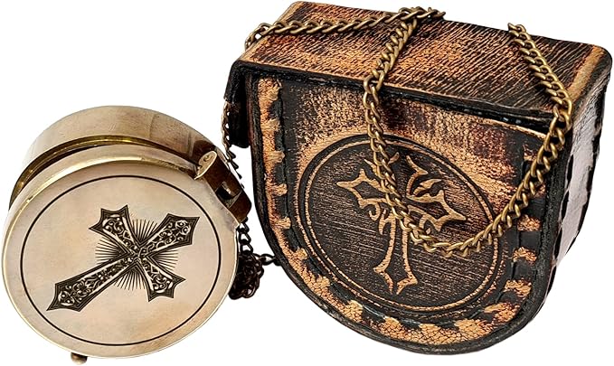 Brass Nautical - Brass Compass Engraved Gift for Son, Grandson, Daughter, Baptism, Confirmation Communion Godson Church Graduation Day