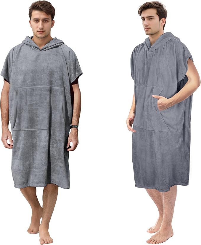 Catalonia Surf Poncho Changing Towel Robe for Adults Men Women, Water Absorbent Wetsuit Change Poncho for Surfing Swimming